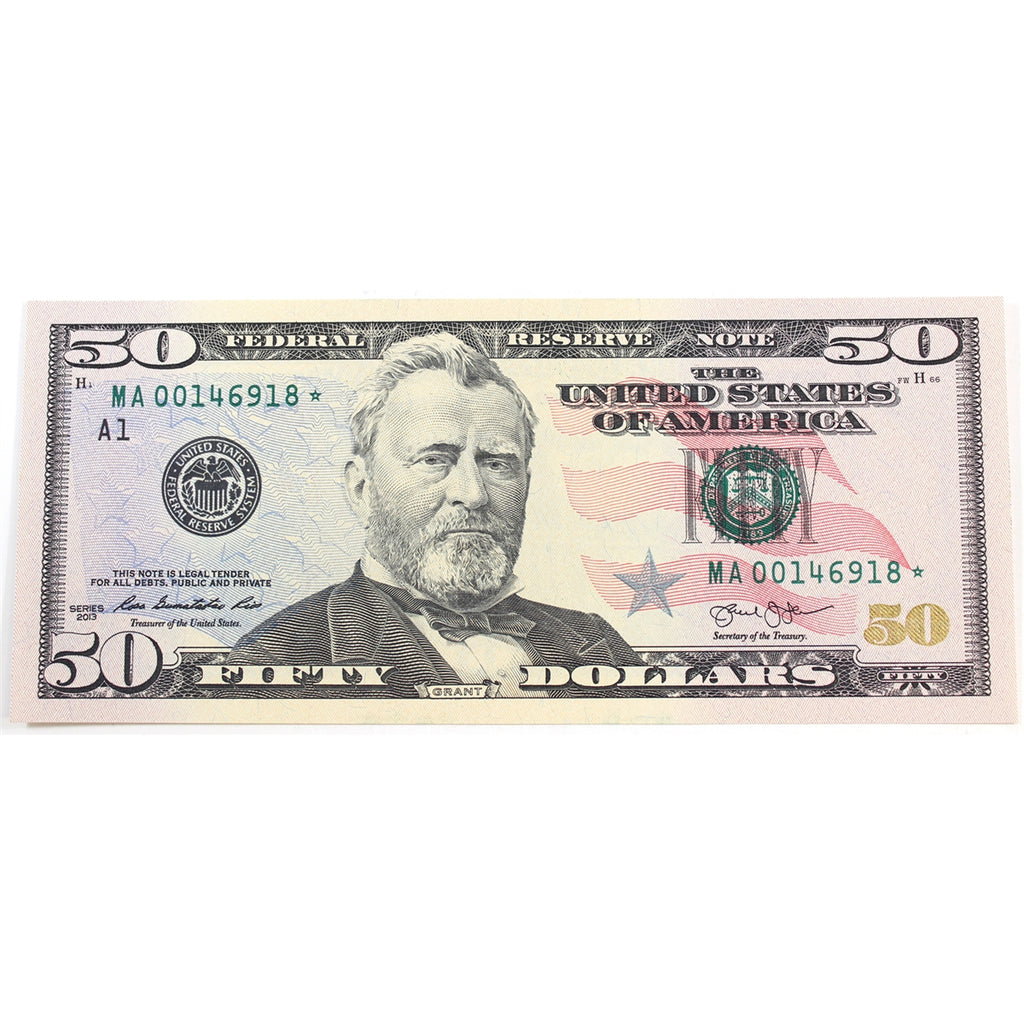 USA 2013 $50 Note, FR #4966*, Star Note, UNC