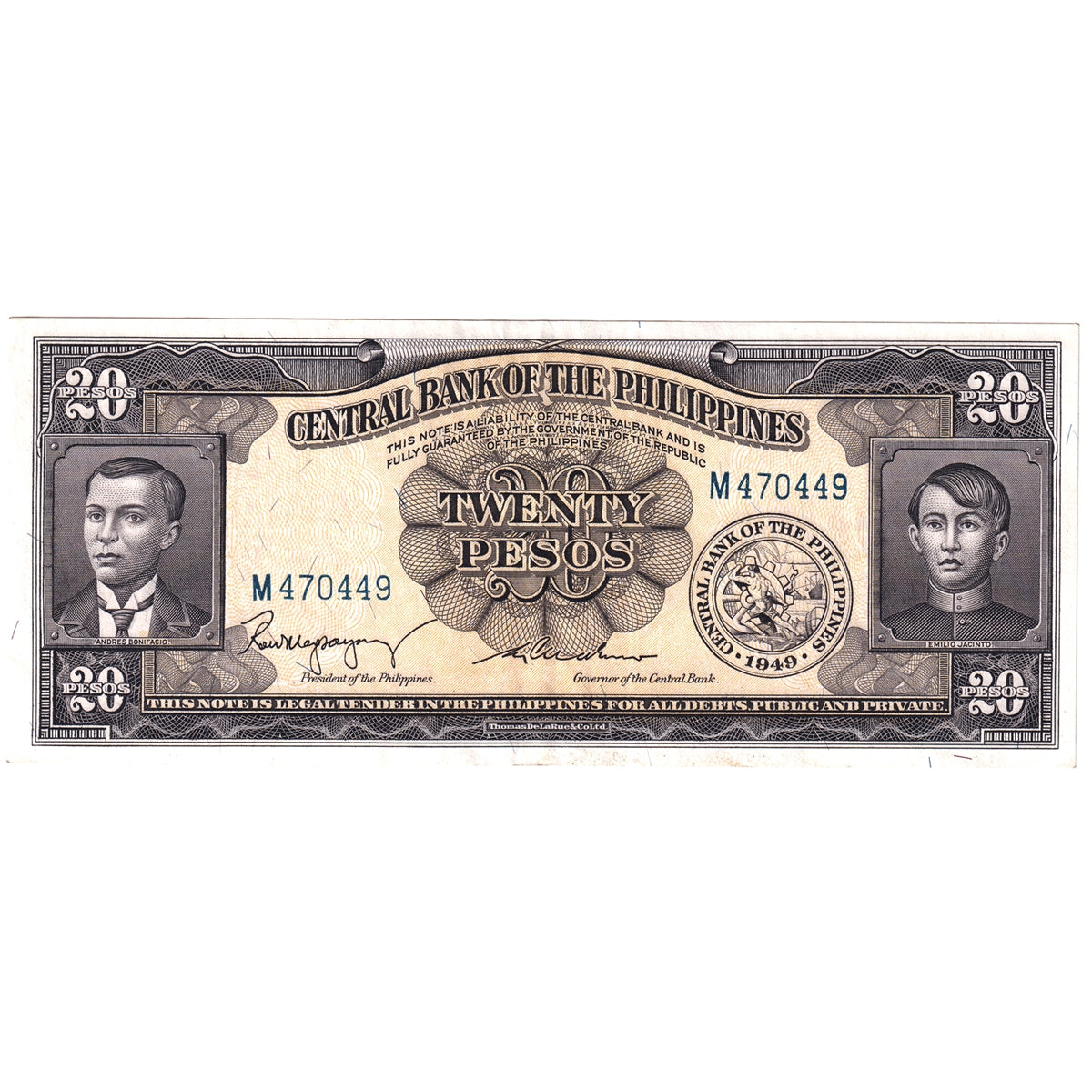 Philippines Note Pick #137b 20 Pesos, Signature 2, EF-AU