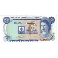 Bermuda 1982 1 Dollar Note, Pick #28b, EF-AU