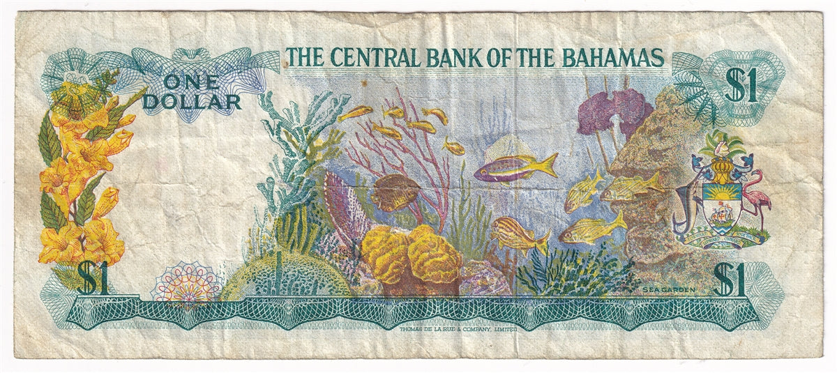 Bahamas 1974 1 Dollar Note, Pick #35a Donaldson, Circ