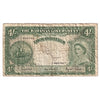 Bahamas 1953 4 Shilling Note, Pick #13d, VG-F