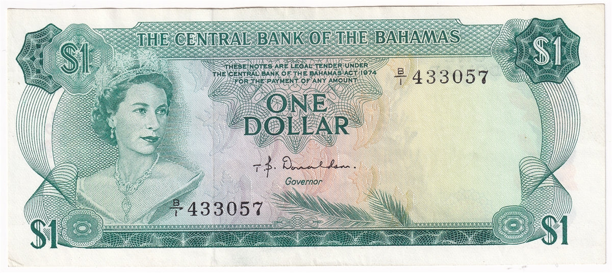 Bahamas 1974 1 Dollar Note, Pick #35a Donaldson, AU