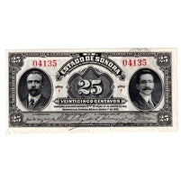 Mexico 1915 25 Centavos Note, Pick #S1069, UNC