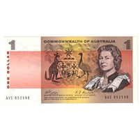 Australia 1969 1 Dollar Note, Pick #37c, EF-AU