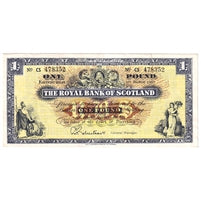 Scotland 1967 1 Pound Note, SC804b, VF-EF