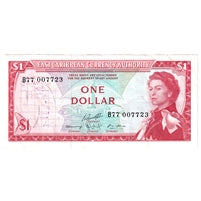 East Caribbean States 1965 1 Dollar Note, Pick #13f, EF