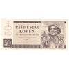 Czechoslovakia 1950 50 Korun Note, Pick #71b, UNC