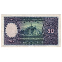 Lithuania 1928 50 Litu Note, Pick #24a, VF