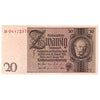 Germany 1929 20 Reichsmark Note, Pick #181b, UNC