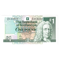 Scotland 1988 Royal Bank of Scotland 1 Pound Note, SC833a, UNC