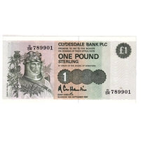 Scotland 1987 Clydesdale Bank 1 Pound Note, SC328d, UNC