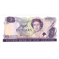 New Zealand 1981-85 2 Dollar Note, Pick #170a, UNC