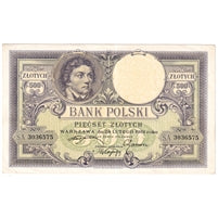 Poland 1919 500 Zlotych Note, Pick #58, AU
