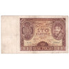 Poland 1934 100 Zlotych Note, Pick #75a, F
