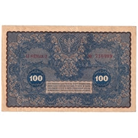 Poland 1919 100 Marek Note, Pick #27, VF-EF