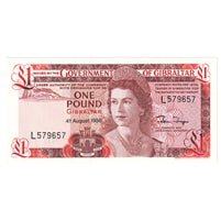 Gibraltar 1988 1 Pound Note, Pick #20e, UNC