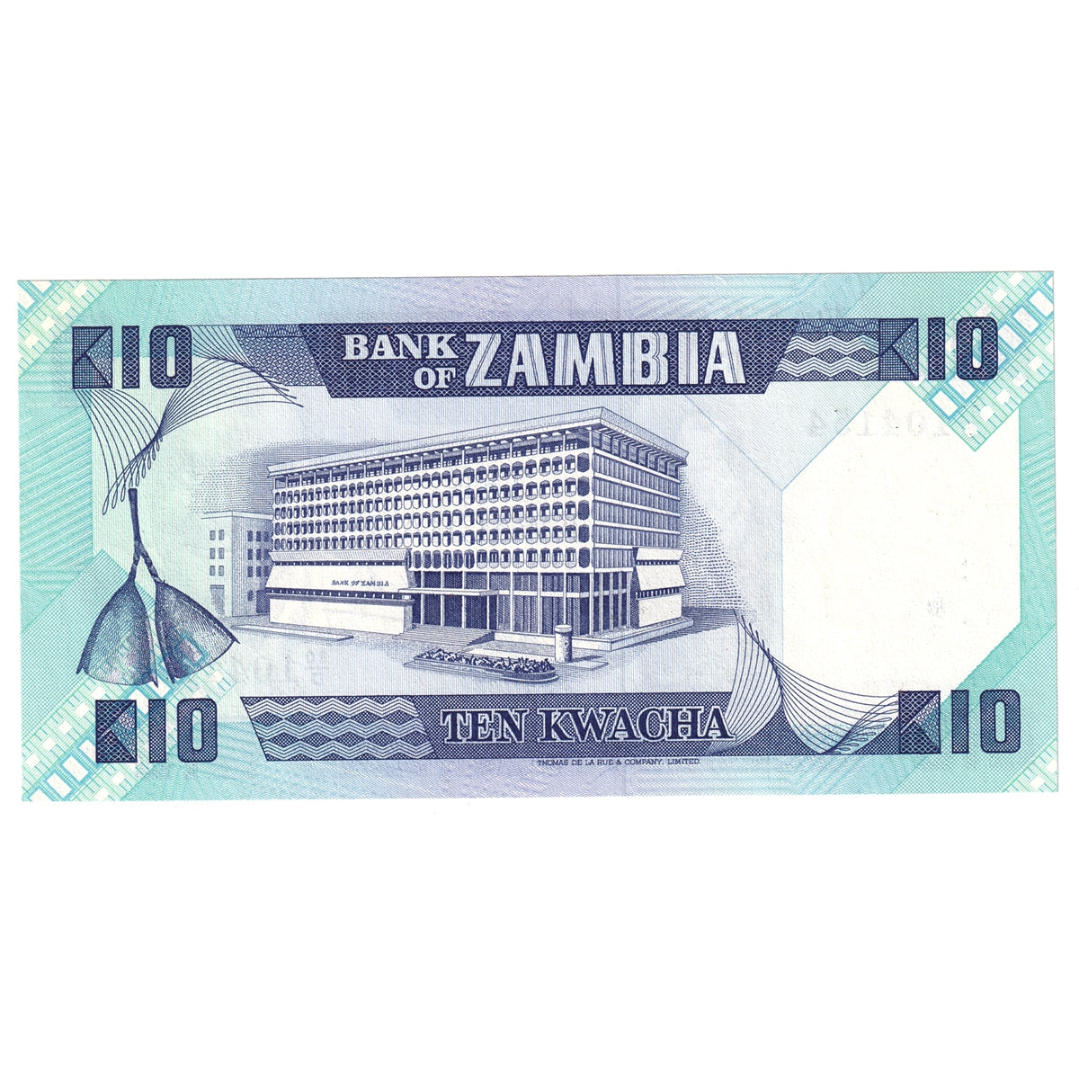 Zambia 1980-88 10 Kwacha Note, Pick #26d, Sign 6, UNC