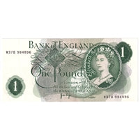 Great Britain 1970 1 Pound Note, BE78c, AU