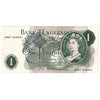 Great Britain 1970 1 Pound Note, BE70c, AU-UNC