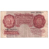Great Britain 1934 10 Shilling Note, BE23d, --O, Fine (holes)