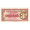 Great Britain 1948 3 Pence Note, Pick #M16a 2nd Series, EF