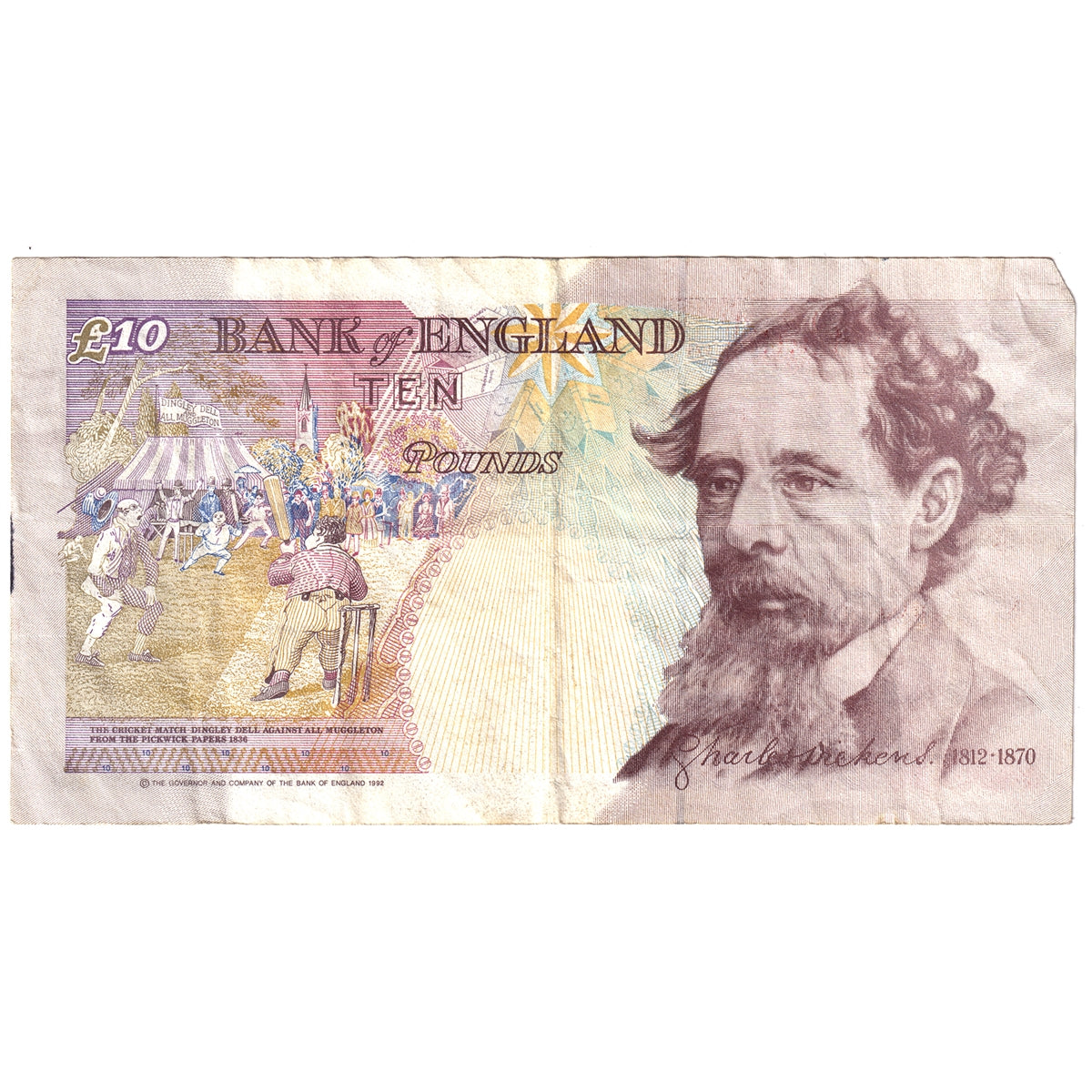 Great Britain 1992 10 Pound Note, BE166b, VF