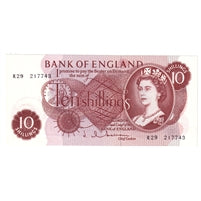 Great Britain 1963 10 Shilling Note, BE35c, AU
