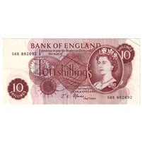 Great Britain 1967 10 Shilling Note, BE38b, VF-EF