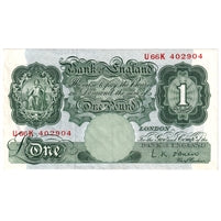 Great Britain 1955 1 Pound Note, BE56f, EF