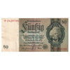 Germany 1933 50 Reichsmark Note, Pick #182a, VF-EF