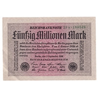 Germany 1923 50 Million Note, Pick #109a, AU