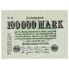 Germany 1923 100,000 Mark Note, Pick #91a, UNC