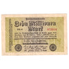 Germany 1923 10 Million Mark Note, Pick #106a, VF-EF