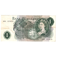 Great Britain 1960 1 Pound Note, BE59c, VF-EF
