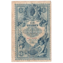 Austria 1888 1 Gulden Note, Pick #A156, F