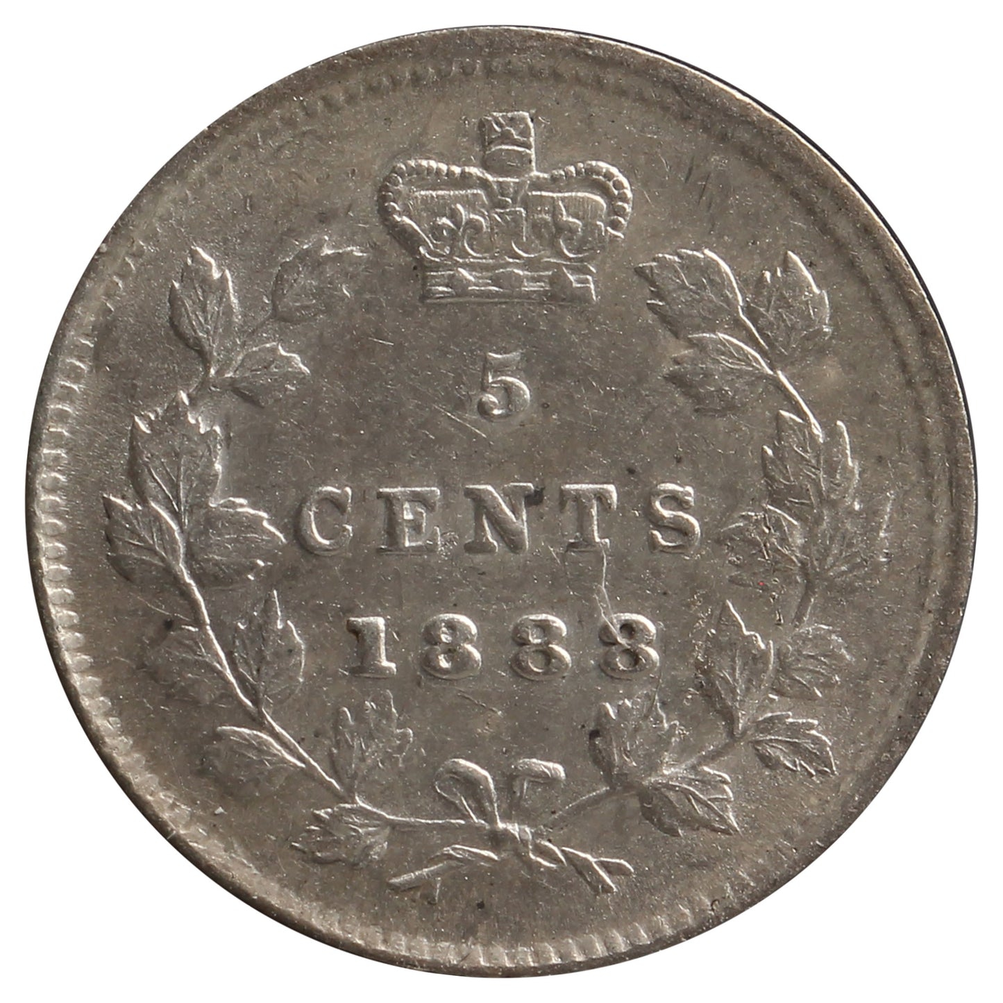 1888 Canada 5-cents EF-AU (EF-45) Scratched