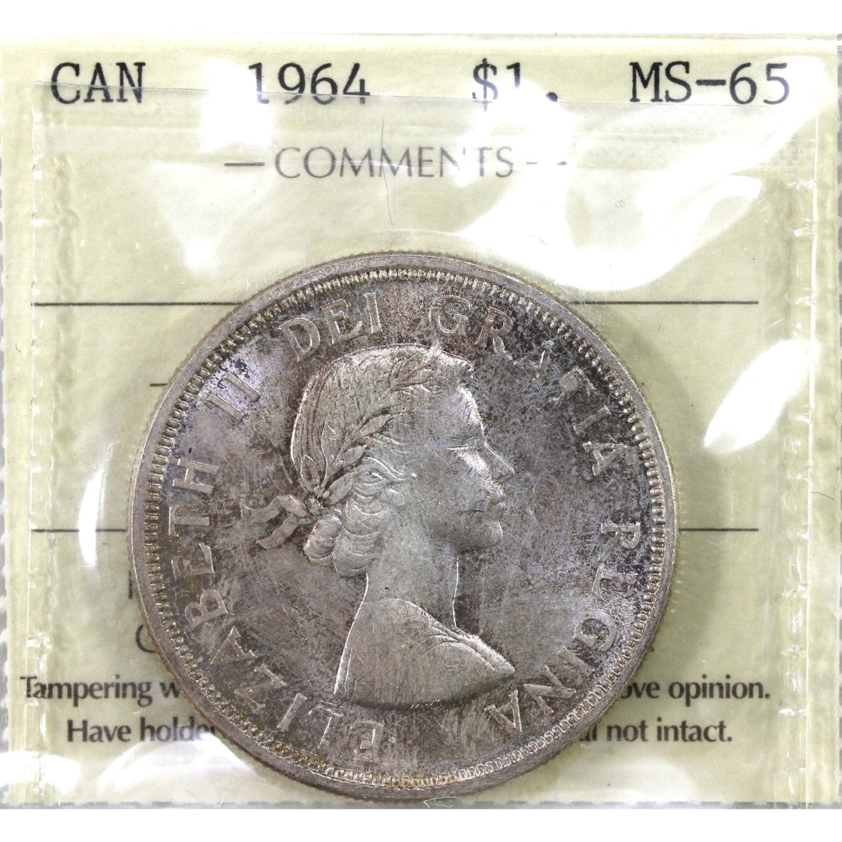 1964 Canada Dollar ICCS Certified MS65 (XDJ 370)