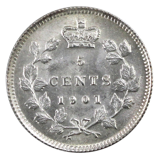 1901 Canada 5-cents Brilliant Uncirculated (MS-63) $