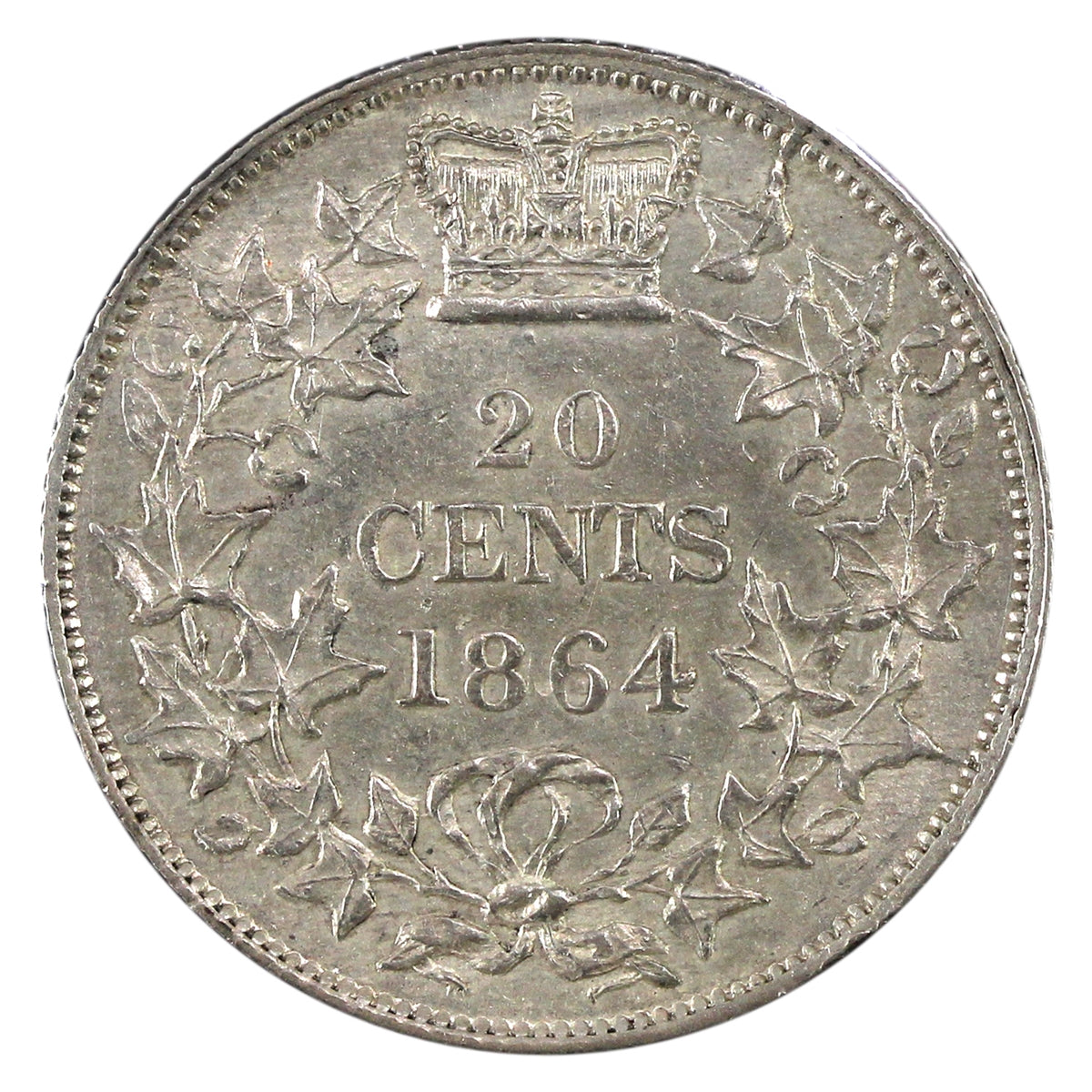 1864 New Brunswick 20-cents Almost Uncirculated (AU50)