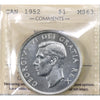 1952 WL 2/2 Canada Dollar ICCS Certified MS63