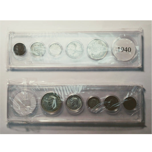 1940 Canada 5-coin Year Set in Snap Lock Case