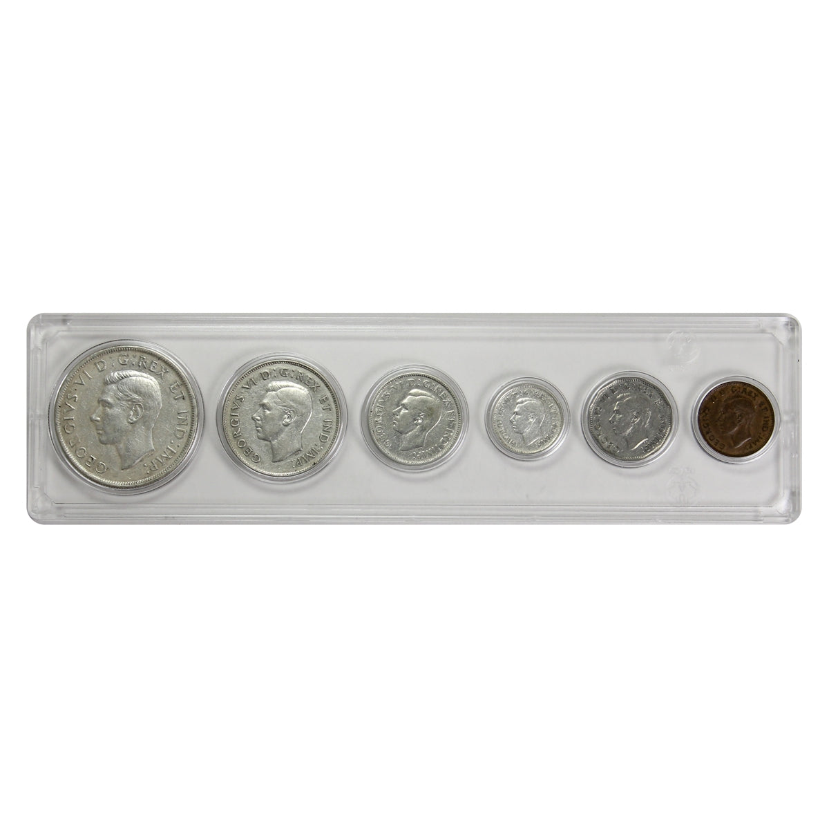 1946 Canada 6-coin Year Set in Snap Lock Case