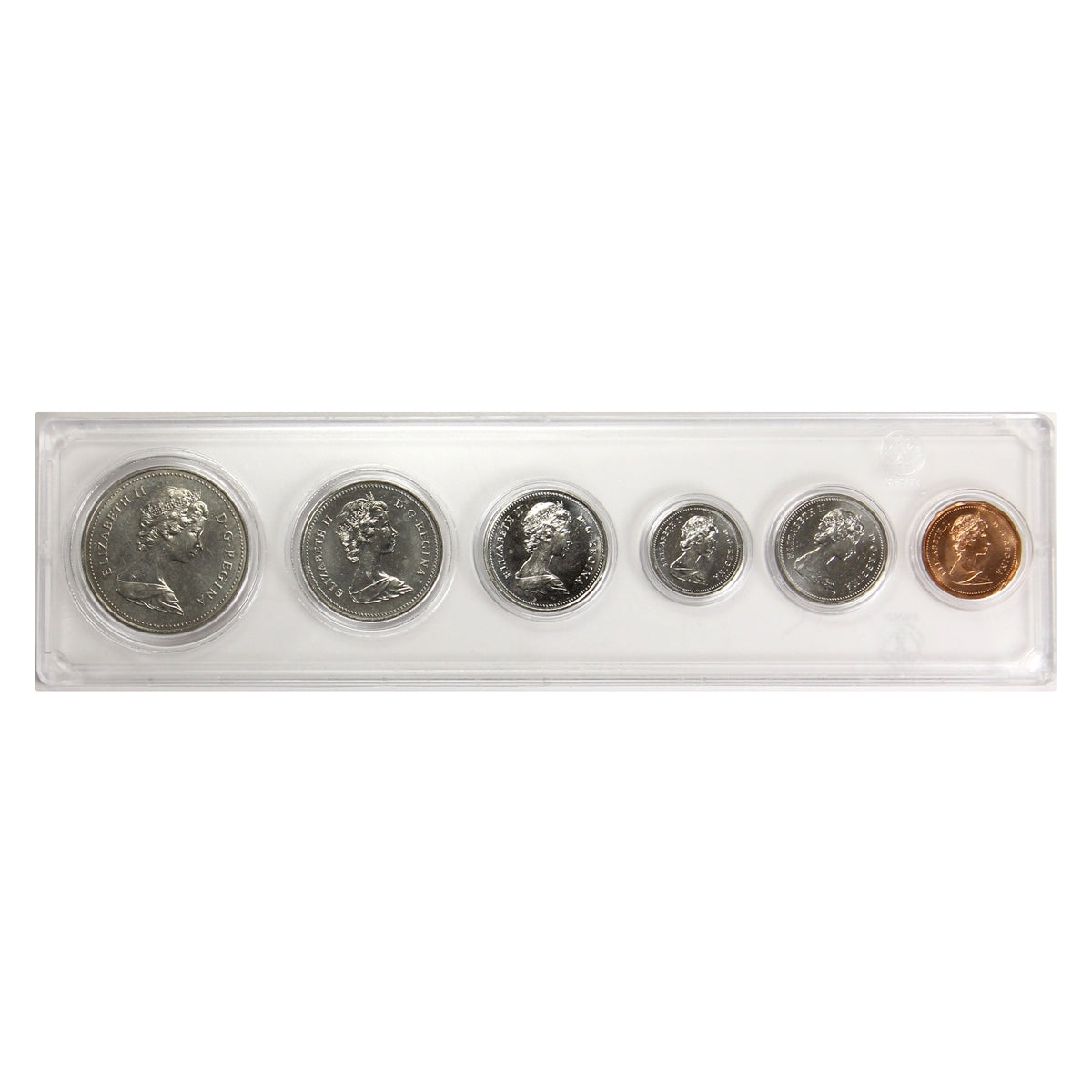 1985 Canada 6-coin Year Set in Snap Lock Case