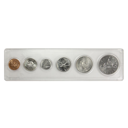 1986 Canada 6-coin Year Set in Snap Lock Case