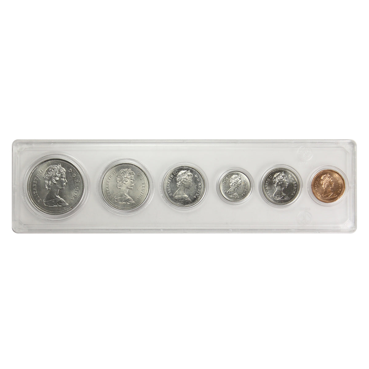 1986 Canada 6-coin Year Set in Snap Lock Case