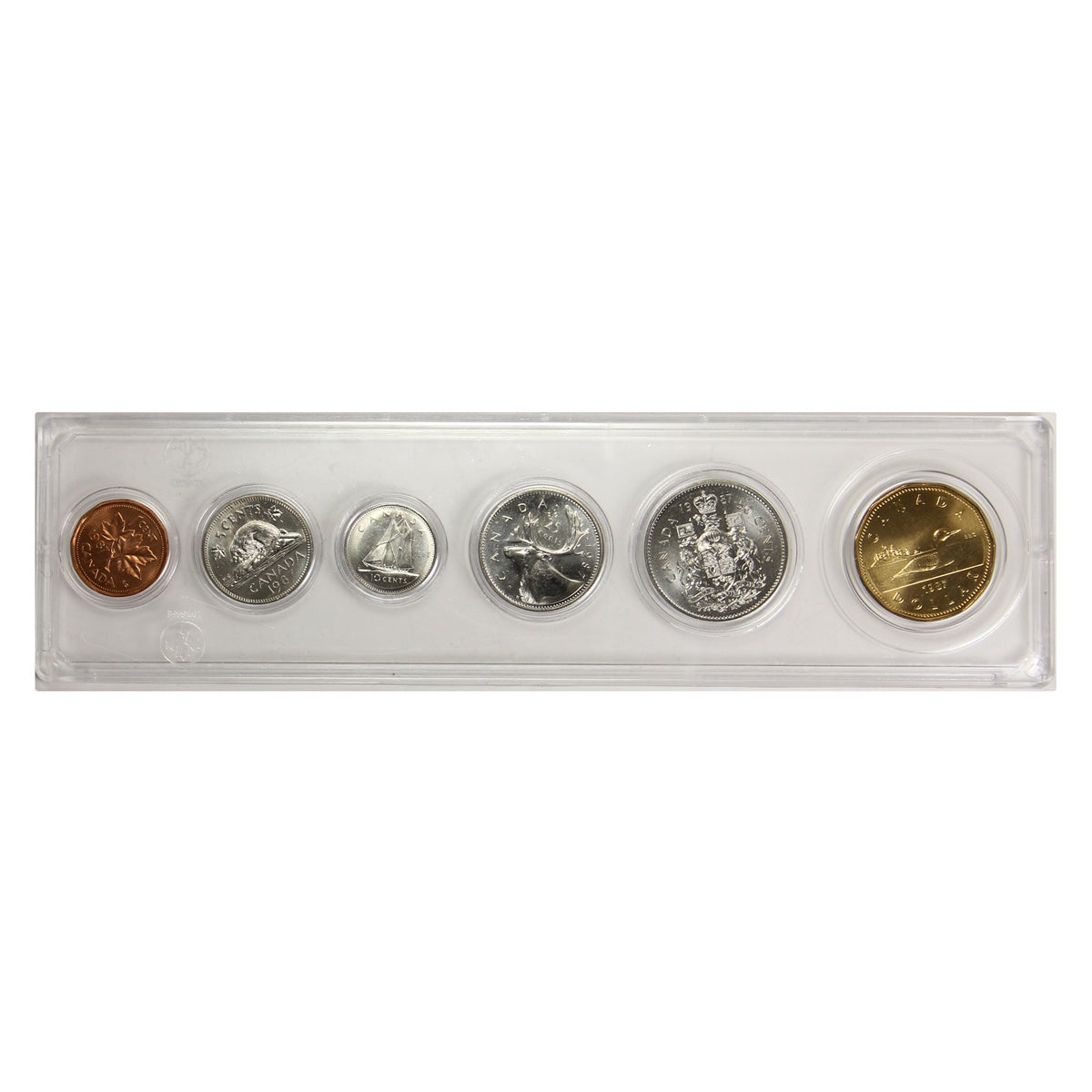 1987 Canada 6-coin Year Set in Snap Lock Case