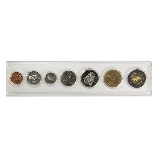 2001 Canada 7-coin Year Set in Snap Lock Case
