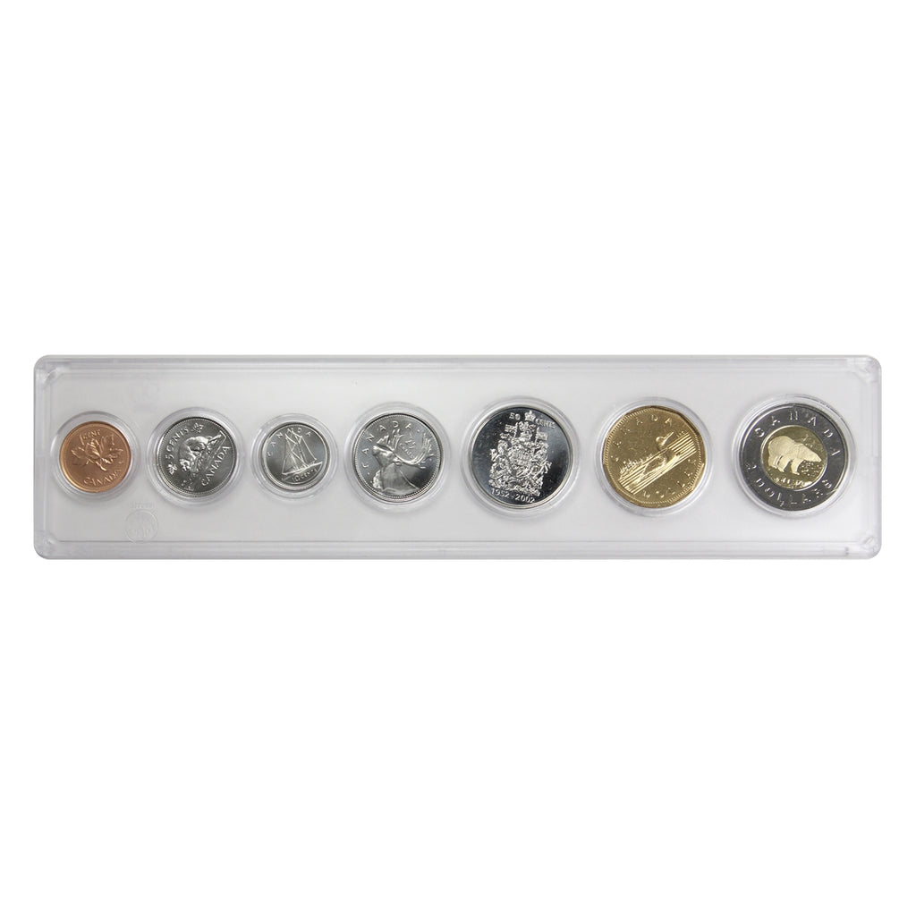 2002 Canada 7-coin Year Set in Snap Lock Case