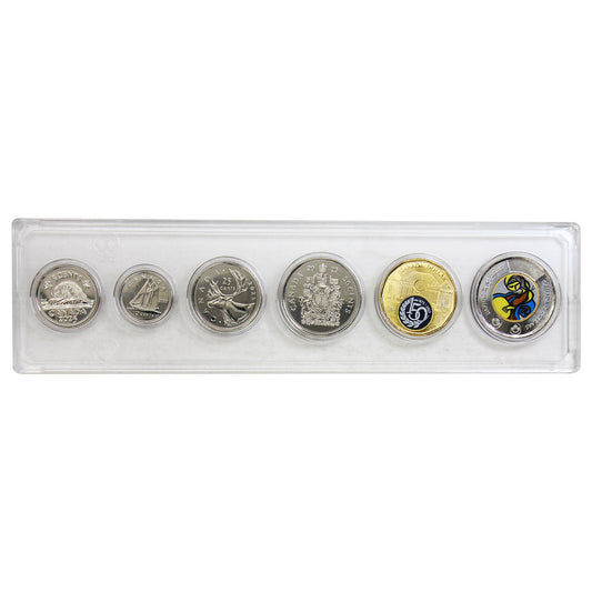 2025 Canada 6-coin Year Set in Snap Lock Case, includes Commemorative $1, $2