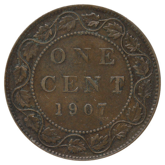 1907 Canada 1-cent VF-EF (VF30) Scratched, marks, or impaired